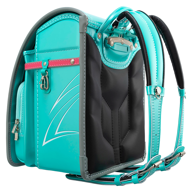 【3月1日販売開始】フィットちゃんランドセル ビークリー(パールエメラルド×アッシュグレー) 安ピカッタイプ＋楽ッション