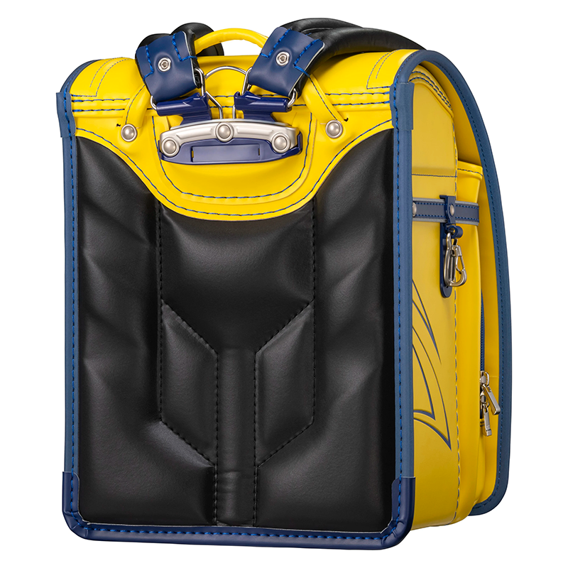 【3月1日販売開始】フィットちゃんランドセル ビークリー(イエロー×ネイビーブルー) 安ピカッタイプ＋楽ッション　