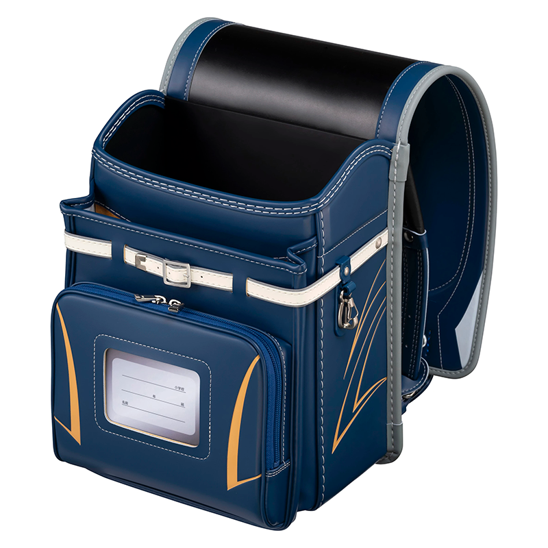 【3月1日販売開始】フィットちゃんランドセル ビークリー(マリン×アッシュグレー) 安ピカッタイプ＋楽ッション　