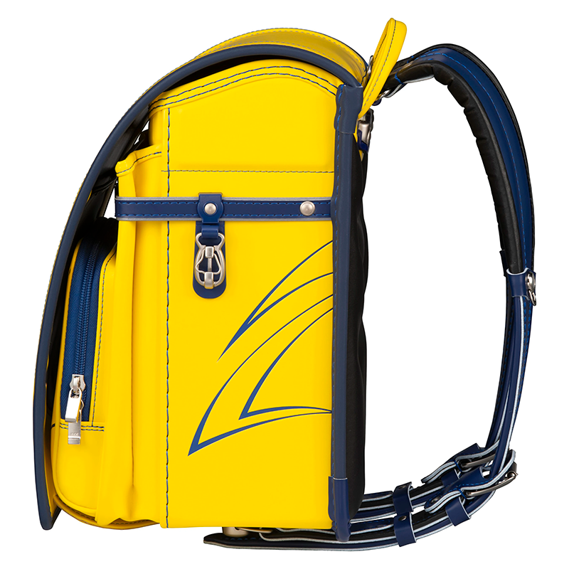 【3月1日販売開始】フィットちゃんランドセル ビークリー(イエロー×ネイビーブルー) 安ピカッタイプ＋楽ッション　