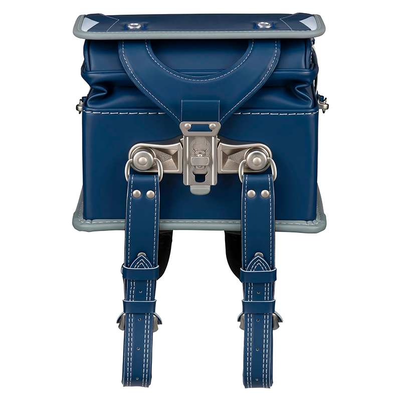 【3月1日販売開始】フィットちゃんランドセル ビークリー(マリン×アッシュグレー) 安ピカッタイプ＋楽ッション　