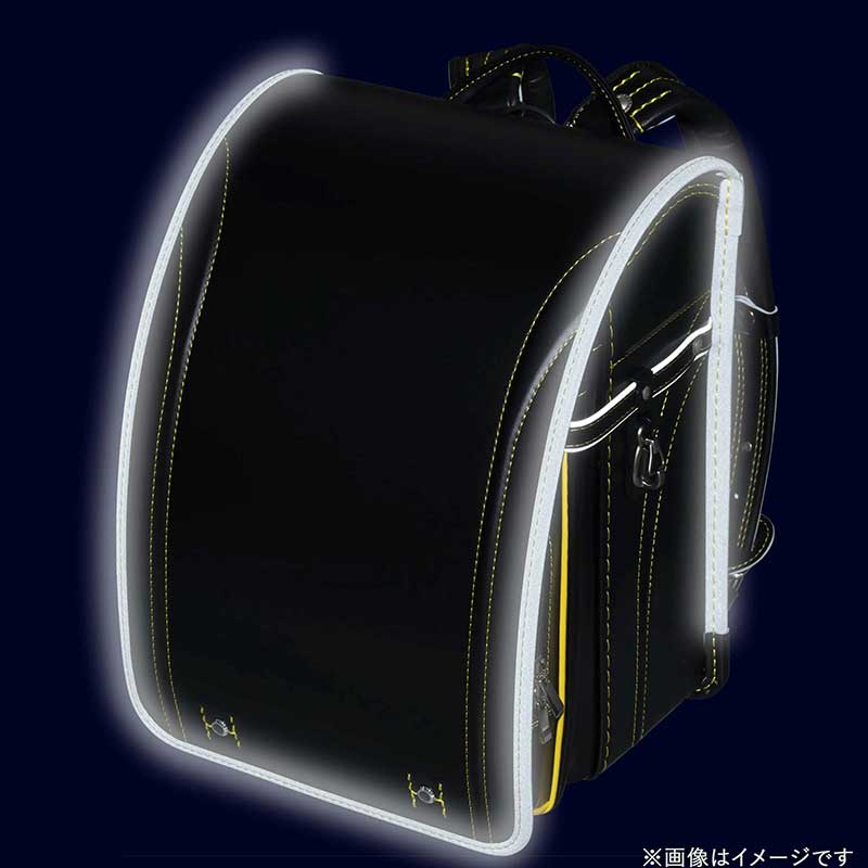 フィットちゃんランドセル グッドボーイDX(クロ×イエローステッチ) 安ピカッタイプ＋楽ッション　