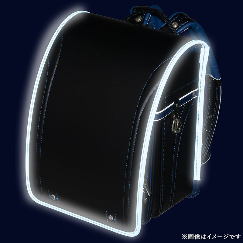 フィットちゃんランドセル グッドボーイDX(クロ×マリン/背ブルー) 安ピカッタイプ＋楽ッション　