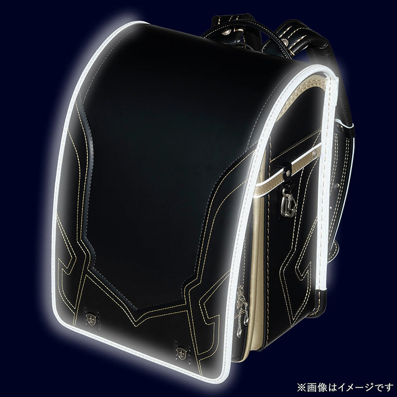 フィットちゃんランドセル ハンサムボーイ楽ッション(クロ×メタルグレー) 安ピカッタイプ＋楽ッション