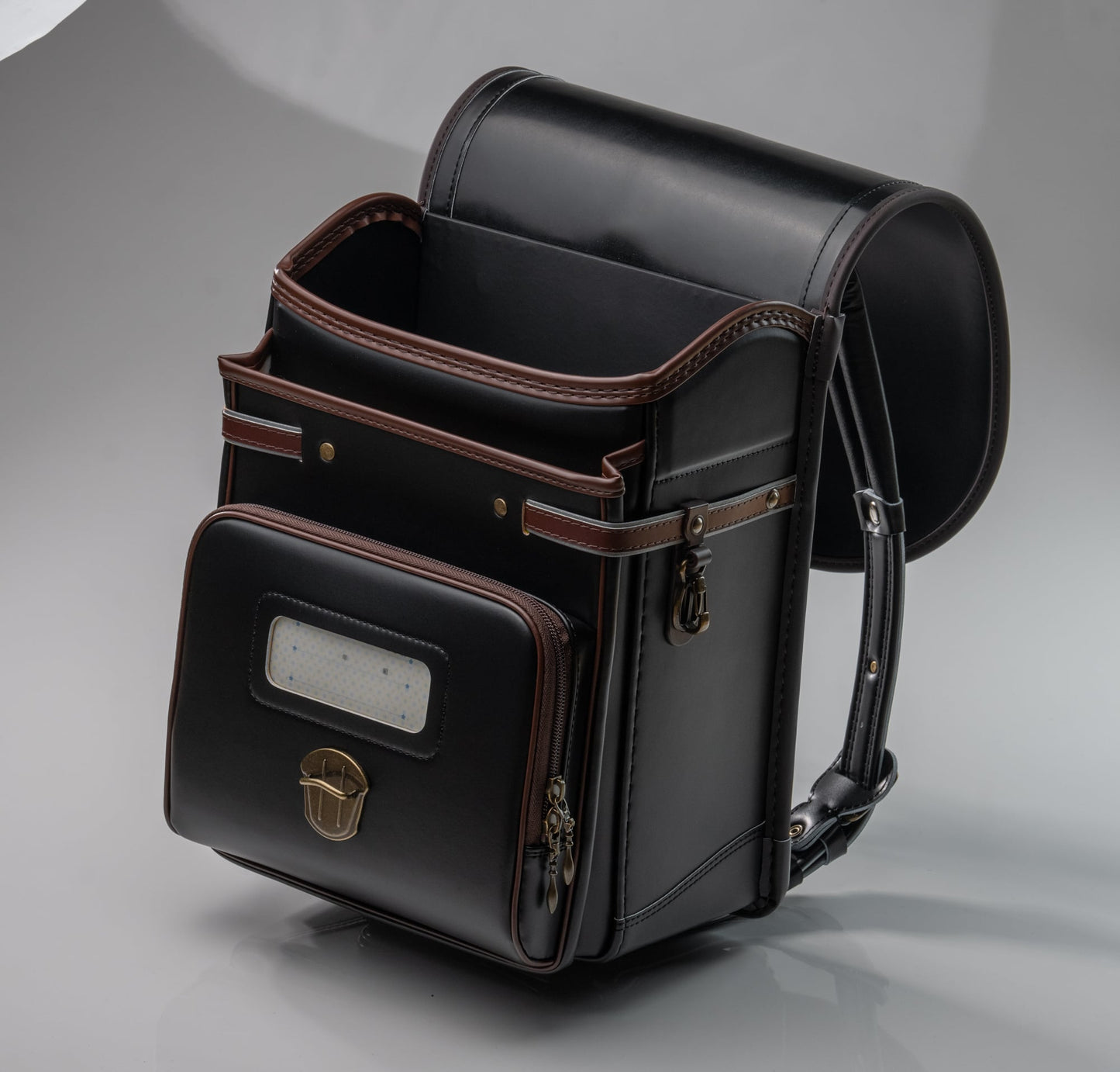 【3月1日販売開始】Oeuf＋ランドセル - Black Antique（ブラックアンティーク×チョコ）