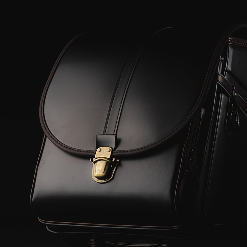 【3月1日販売開始】Oeuf＋ランドセル - Black Antique（ブラックアンティーク×チョコ）