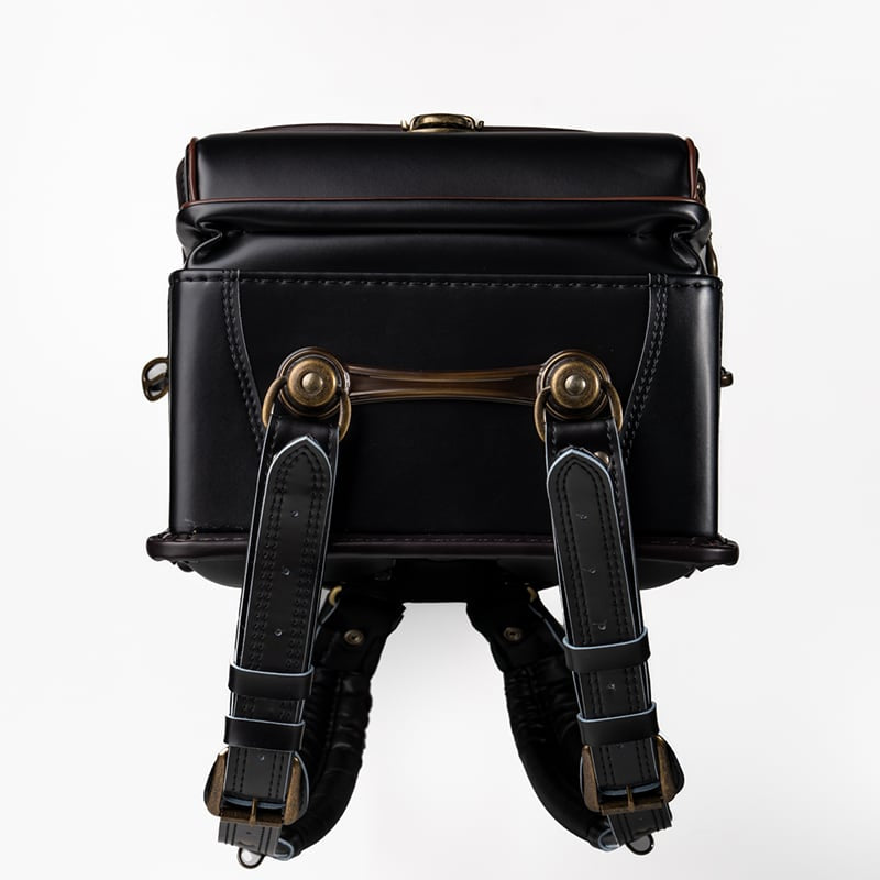 【3月1日販売開始】Oeuf＋ランドセル - Black Antique（ブラックアンティーク×チョコ）