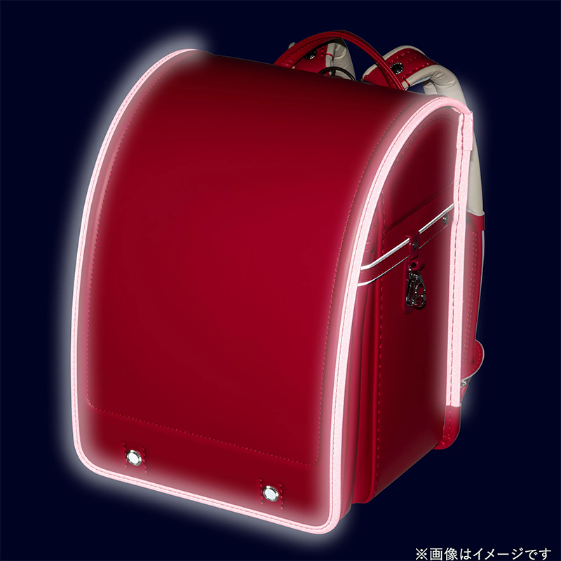 フィットちゃんランドセル フィットちゃんベーシックワイド(チェリー×チェリー) 安ピカッタイプ＋楽ッション