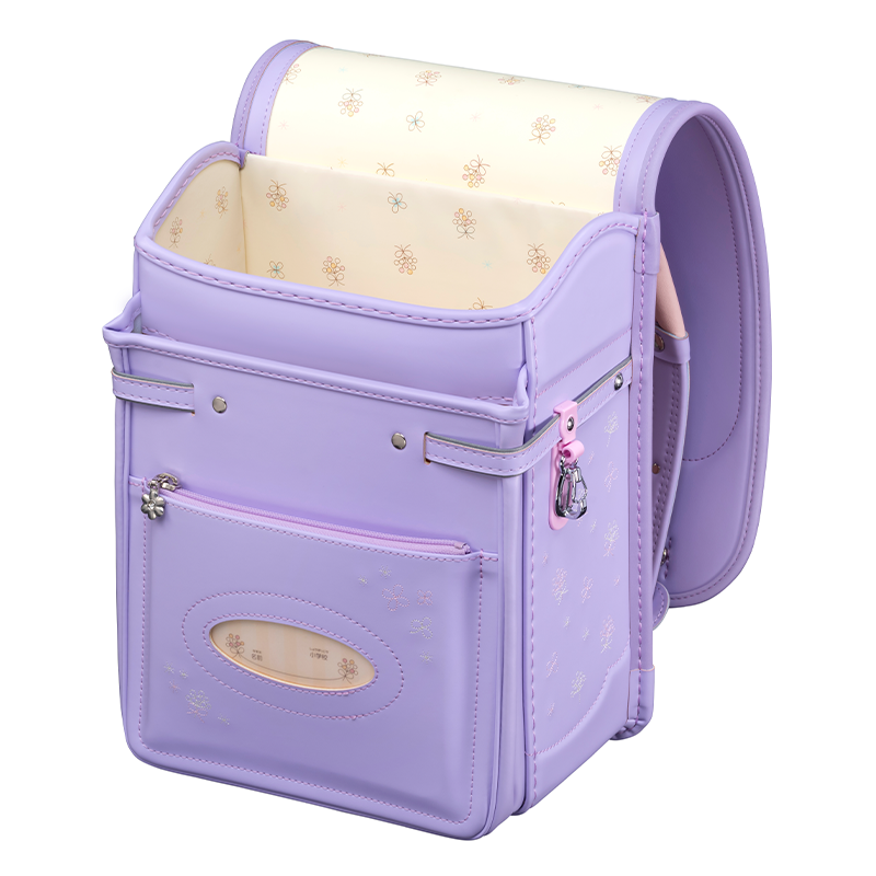 フィットちゃんランドセル シュシュ・フローラ軽量(ペールラベンダー×ペールラベンダー) 安ピカッタイプ＋楽ッション