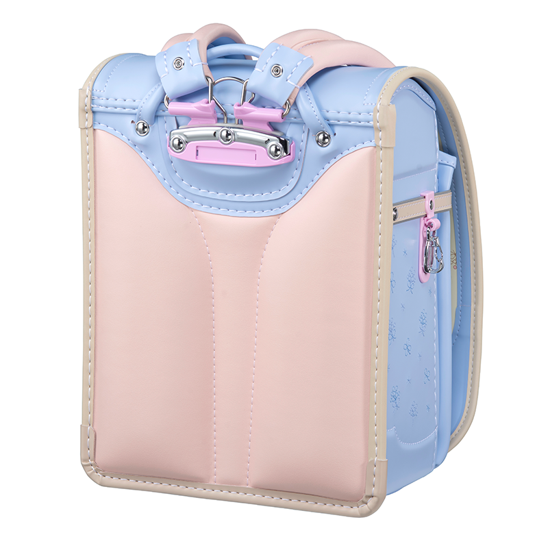 フィットちゃんランドセル シュシュ・フローラ軽量(ペールブルー×ベージュ) 安ピカッタイプ＋楽ッション