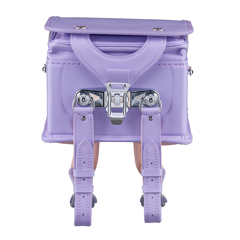フィットちゃんランドセル シュシュ・フローラワイド(ペールラベンダー×ペールラベンダー) 安ピカッタイプ＋楽ッション