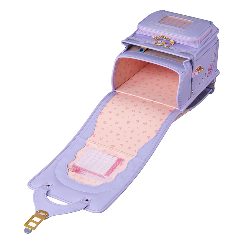 フィットちゃんランドセル ロイヤルローズ プルミエール (ペールラベンダー×ペールラベンダー) 安ピカッタイプ＋楽ッション