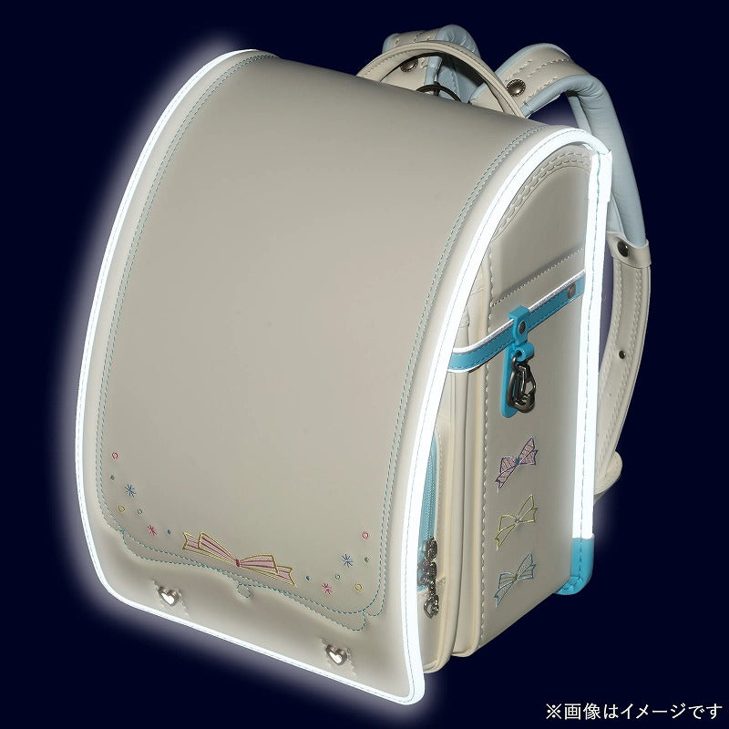 フィットちゃんランドセル パステルガール (プラチナホワイト×アクア) 安ピカッタイプ＋楽ッション