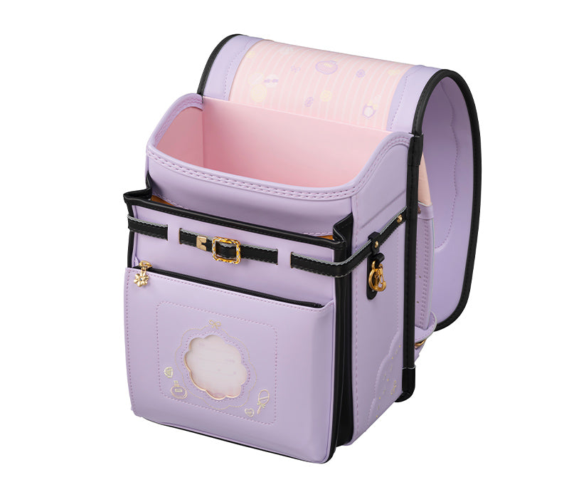 【3月1日販売開始】フィットちゃんランドセル ミオコフレ（ペールラベンダー×クロ）安ピカッタイプ＋楽ッション