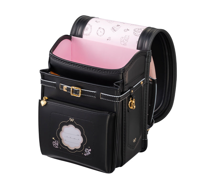 【3月1日販売開始】フィットちゃんランドセル シェルール（クロ×クロ）安ピカッタイプ＋楽ッション