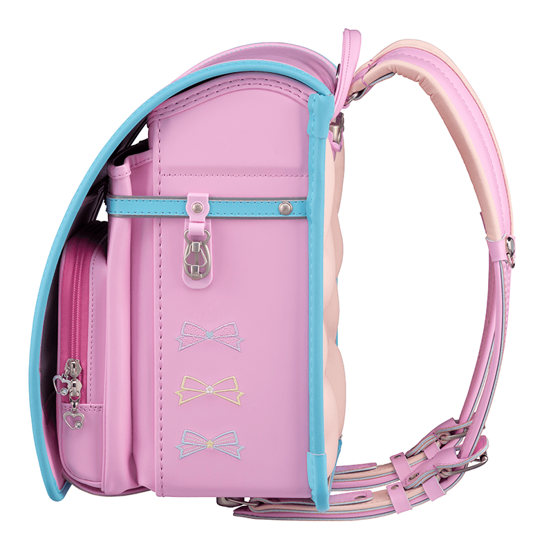 フィットちゃんランドセル パステルガール (ベビーピンク×アクア) 安ピカッタイプ＋楽ッション