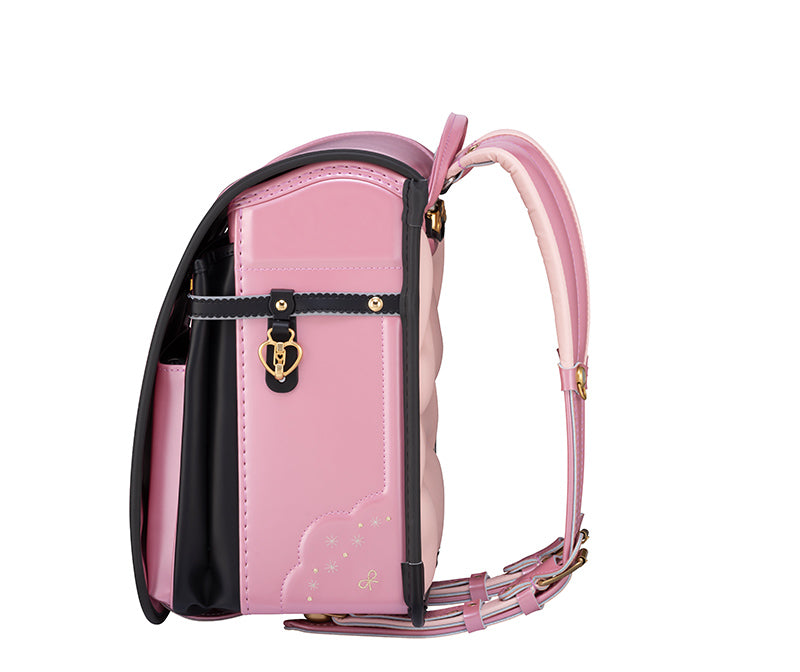 【3月1日販売開始】フィットちゃんランドセル ミオコフレ（キャンディピンク×クロ）安ピカッタイプ＋楽ッション