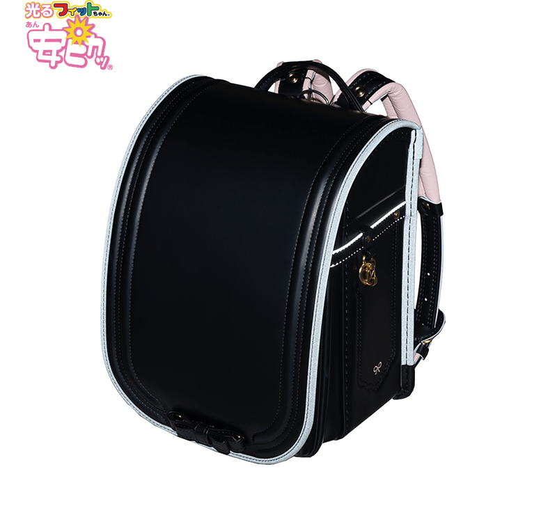 【3月1日販売開始】フィットちゃんランドセル シェルール（クロ×クロ）安ピカッタイプ＋楽ッション