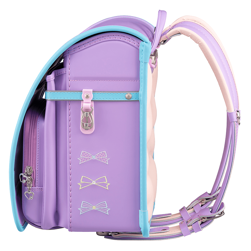 フィットちゃんランドセル パステルガール (ラベンダー×アクア) 安ピカッタイプ＋楽ッション