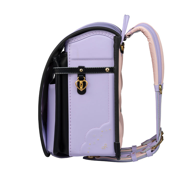 【3月1日販売開始】フィットちゃんランドセル ミオコフレ（ペールラベンダー×クロ）安ピカッタイプ＋楽ッション