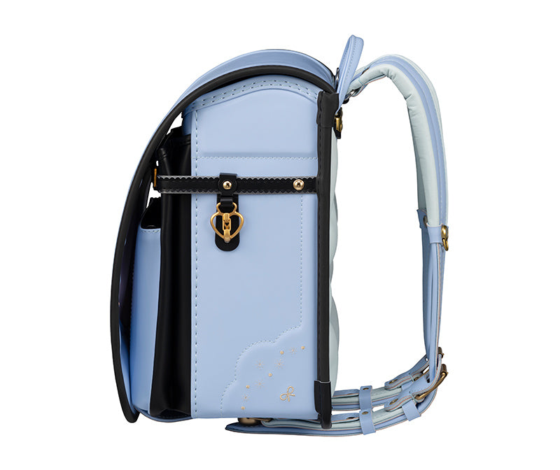 【3月1日販売開始】フィットちゃんランドセル ミオコフレ（ペールブルー×クロ）安ピカッタイプ＋楽ッション