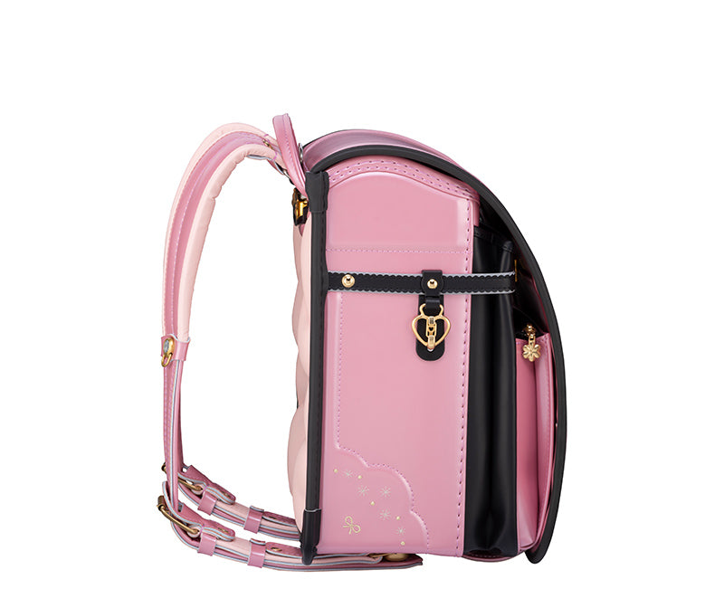 【3月1日販売開始】フィットちゃんランドセル ミオコフレ（キャンディピンク×クロ）安ピカッタイプ＋楽ッション