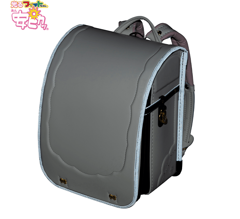 【3月1日販売開始】フィットちゃんランドセル ミオコフレ（プラチナホワイト×クロ）安ピカッタイプ＋楽ッション