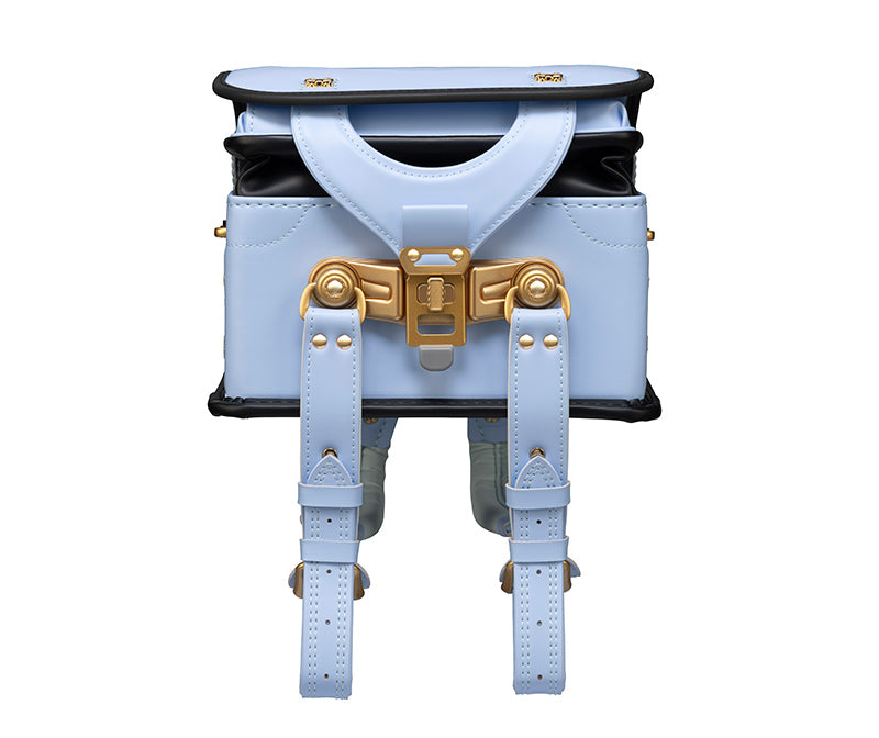 【3月1日販売開始】フィットちゃんランドセル ミオコフレ（ペールブルー×クロ）安ピカッタイプ＋楽ッション