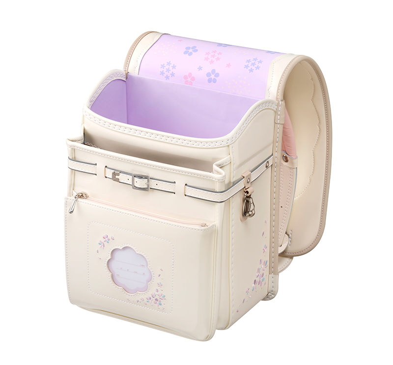 フィットちゃんランドセル はなえみ(プラチナホワイト×ベージュ) 安ピカッタイプ＋楽ッション