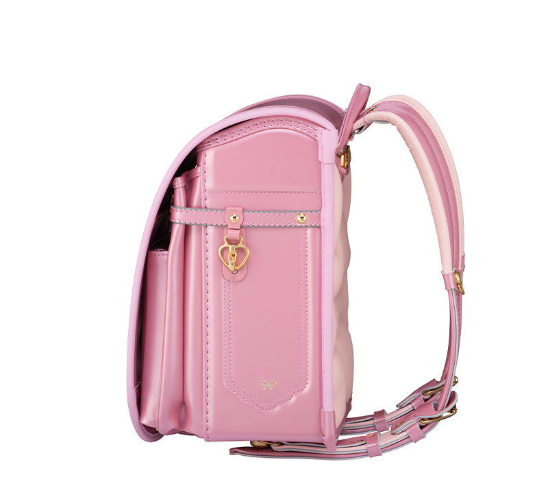 【3月1日販売開始】フィットちゃんランドセル シェルール（キャンディピンク×ベビーピンク）安ピカッタイプ＋楽ッション