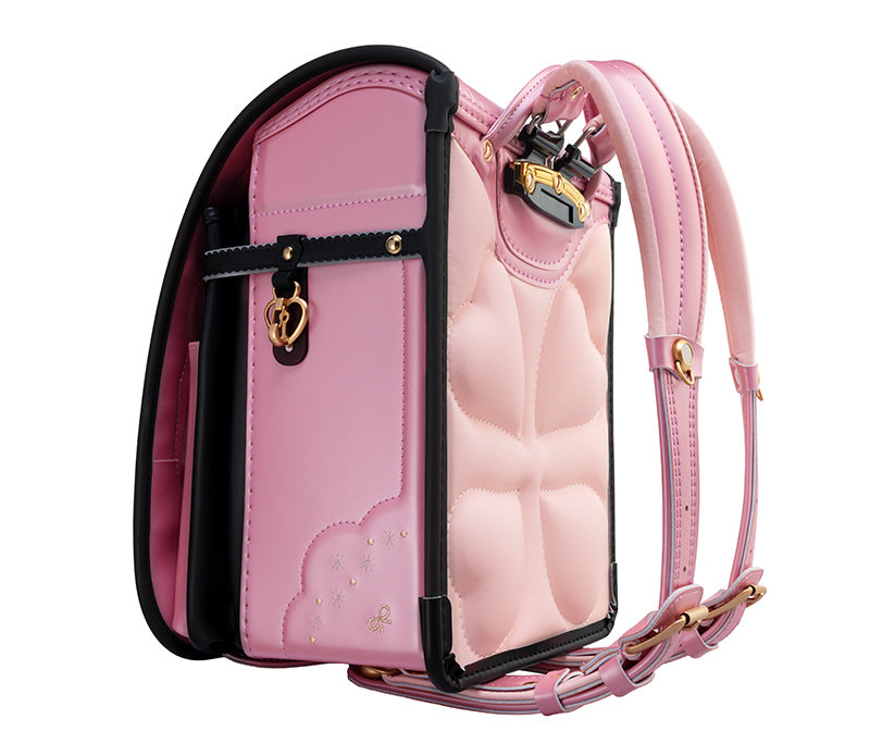 【3月1日販売開始】フィットちゃんランドセル ミオコフレ（キャンディピンク×クロ）安ピカッタイプ＋楽ッション