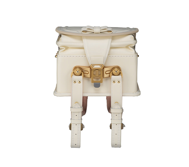 【3月1日販売開始】フィットちゃんランドセル シェルール（プラチナホワイト×ベージュ）安ピカッタイプ＋楽ッション