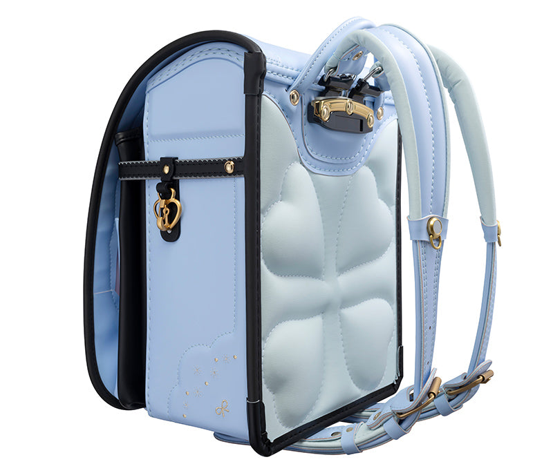 【3月1日販売開始】フィットちゃんランドセル ミオコフレ（ペールブルー×クロ）安ピカッタイプ＋楽ッション