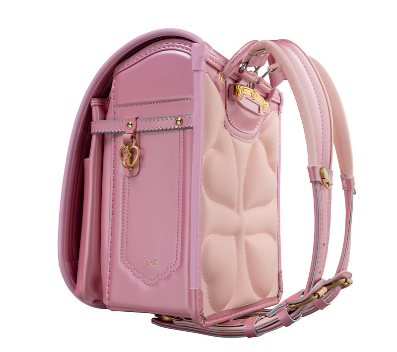 【3月1日販売開始】フィットちゃんランドセル シェルール（キャンディピンク×ベビーピンク）安ピカッタイプ＋楽ッション