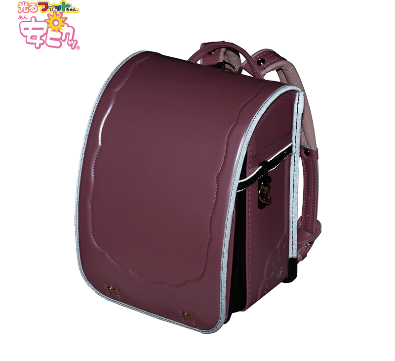 【3月1日販売開始】フィットちゃんランドセル ミオコフレ（キャンディピンク×クロ）安ピカッタイプ＋楽ッション