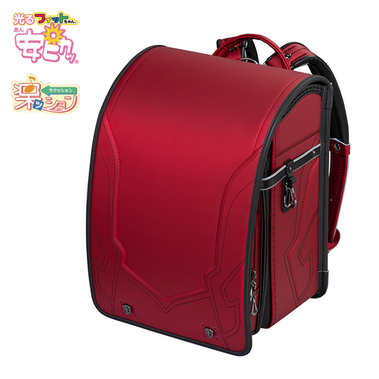 フィットちゃんランドセル ハンサムボーイプリズム (プリズムレッド×メタルグレー) 安ピカッタイプ＋楽ッション