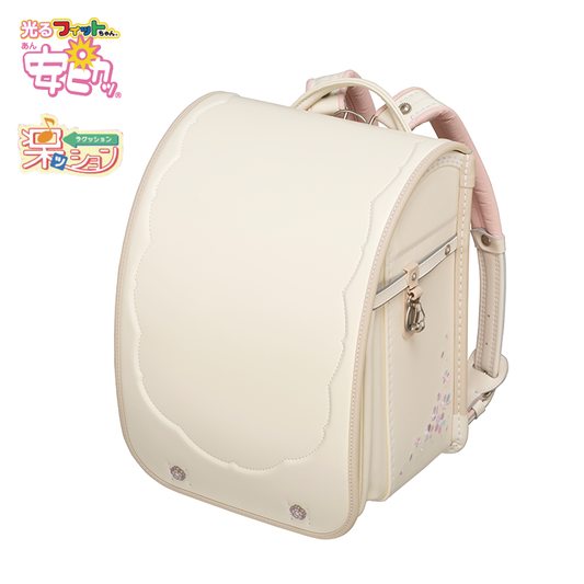 フィットちゃんランドセル はなえみ(プラチナホワイト×ベージュ) 安ピカッタイプ＋楽ッション
