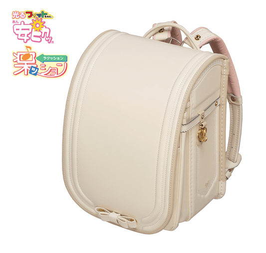 【3月1日販売開始】フィットちゃんランドセル シェルール（プラチナホワイト×ベージュ）安ピカッタイプ＋楽ッション
